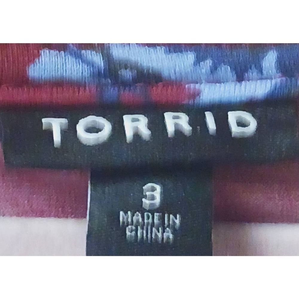 Torrid 3X Burgundy Floral Keyhole Babydoll Tank Top NWOT - Picture 8 of 11